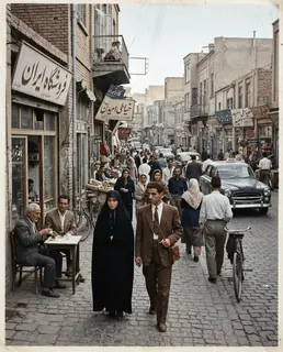 نمونه خروجی پرامپت «رنگی‌کردن عکس سیاه‌وسفید»، ساخته‌شده با هوش مصنوعی