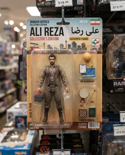 نمونه خروجی پرامپت «اکشن‌فیگور در بسته‌بندی»، ساخته‌شده با هوش مصنوعی