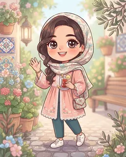 نمونه خروجی پرامپت «شخصیت چیبی بامزه»، ساخته‌شده با هوش مصنوعی