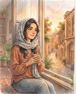 نمونه خروجی پرامپت «انیمه دستی‌کشیده ژاپنی»، ساخته‌شده با هوش مصنوعی