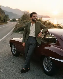 نمونه خروجی پرامپت «لایفاستایل با ماشین کلاسیک»، ساختهشده با هوش مصنوعی
