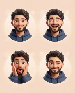 نمونه خروجی پرامپت «آواتار سه‌بعدی و ایموجی»، ساخته‌شده با هوش مصنوعی